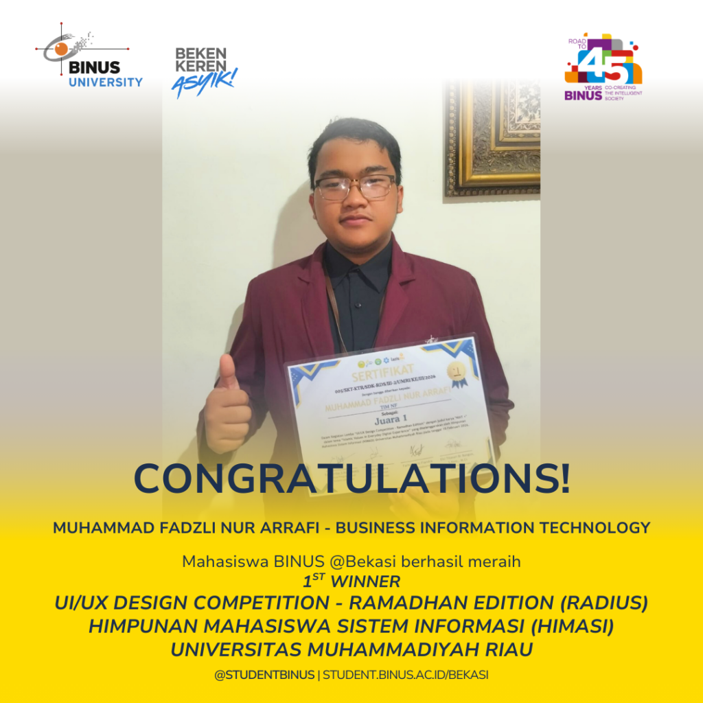 1st Winner – UI/UX Design Competition Ramadhan Edition (RADIUS ...