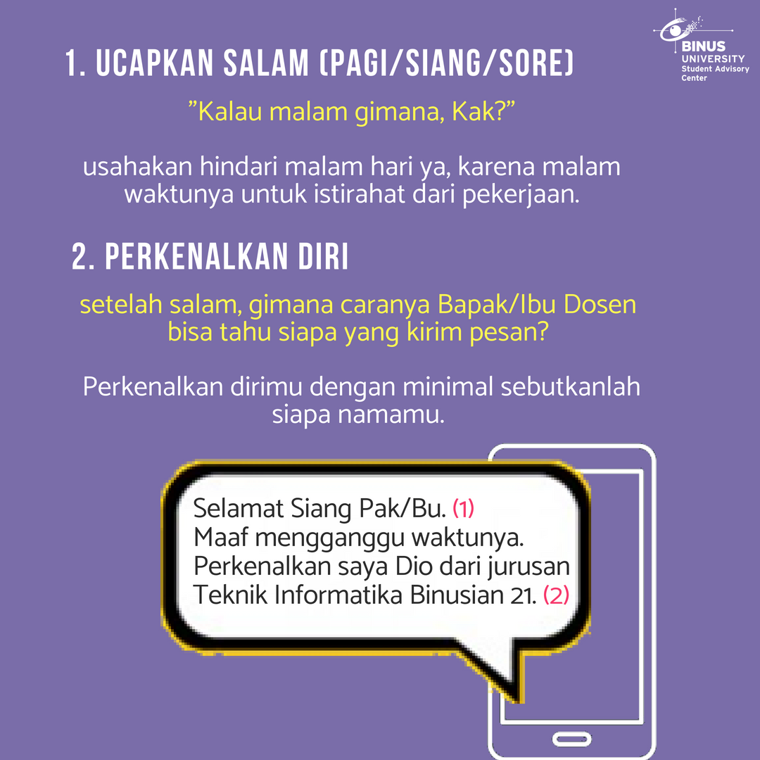 Sac Tips Mengirim Pesan Kepada Dosen Student