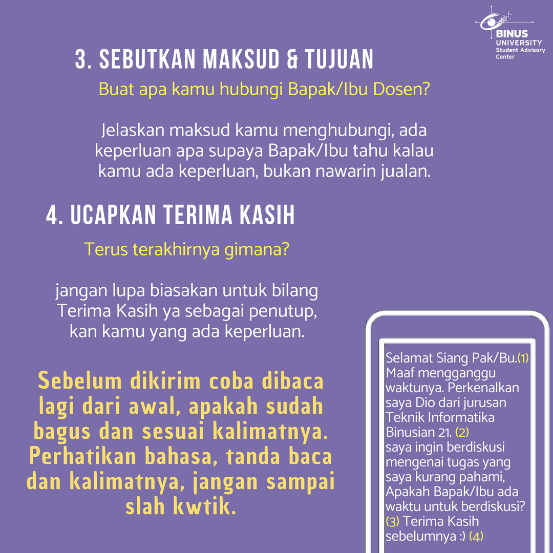 Sac Tips Mengirim Pesan Kepada Dosen Student