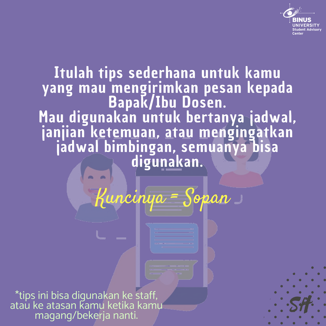 Sac Tips Mengirim Pesan Kepada Dosen Student